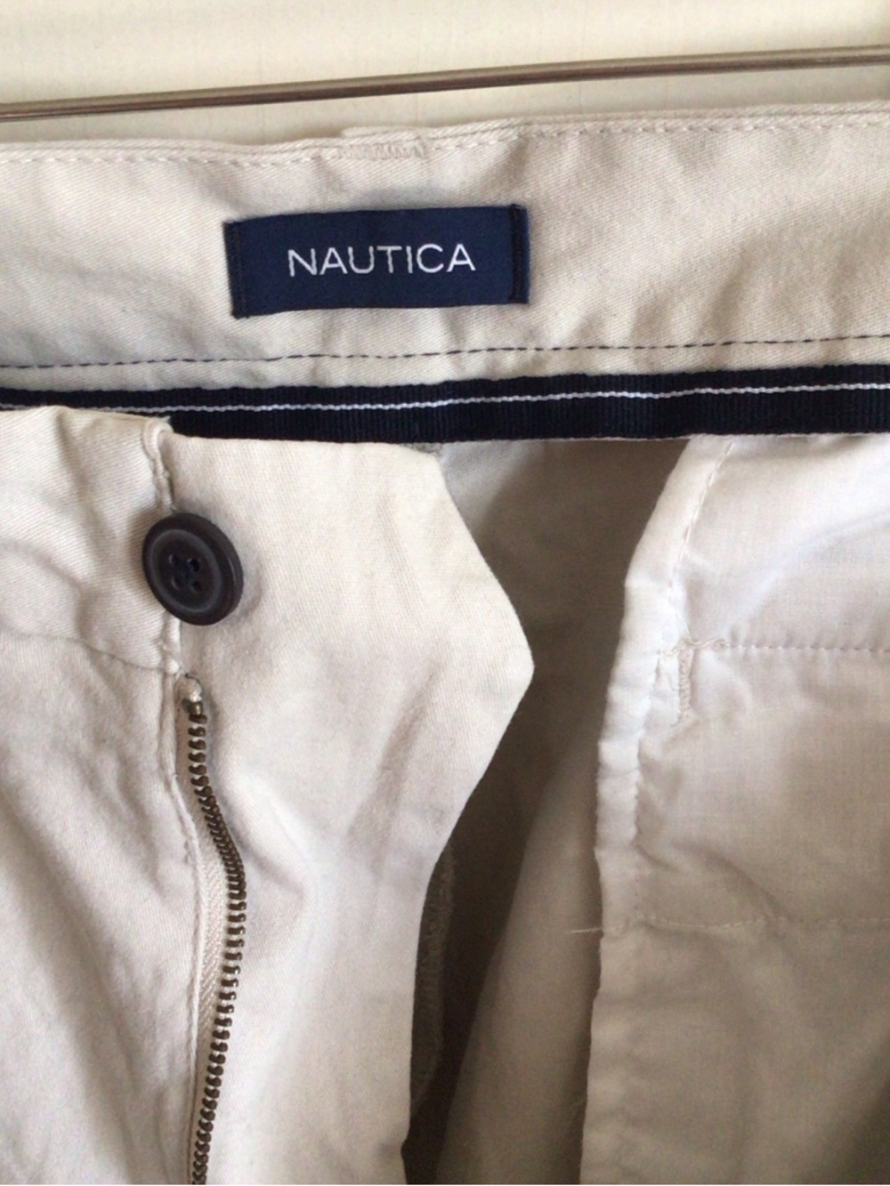 Nautica Men's Light Beige Chino Pants - Picture 2 of 4